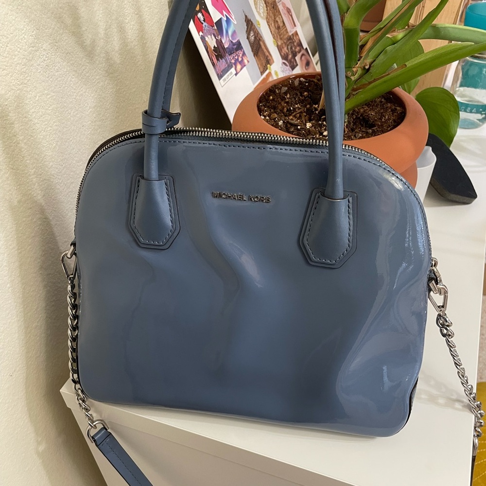Micheal Kors patent leather satchel lg